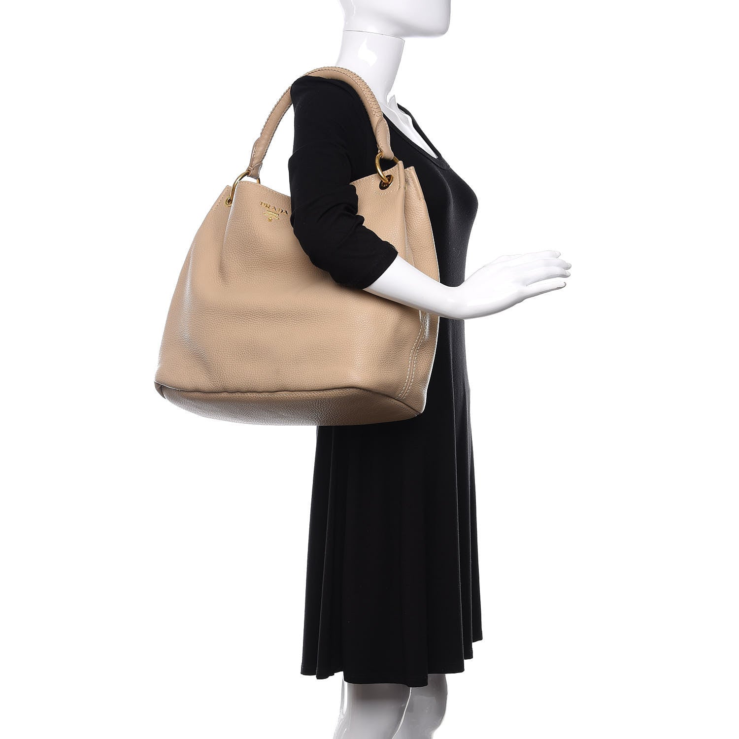 Prada Vitello Daino Hobo Sabbia 2 of 14