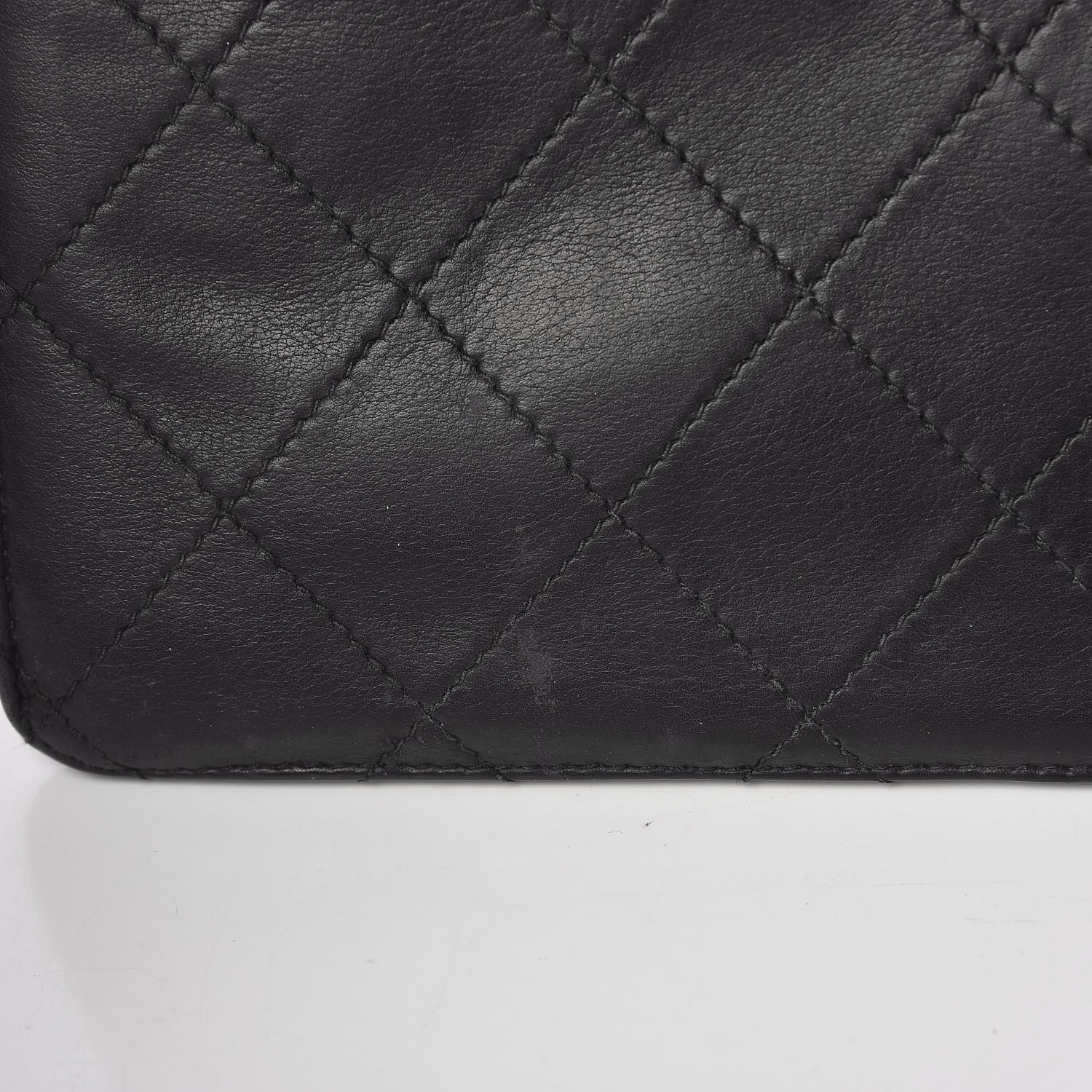 Chanel Lambskin Stitched CC Tote Black 17 of 18