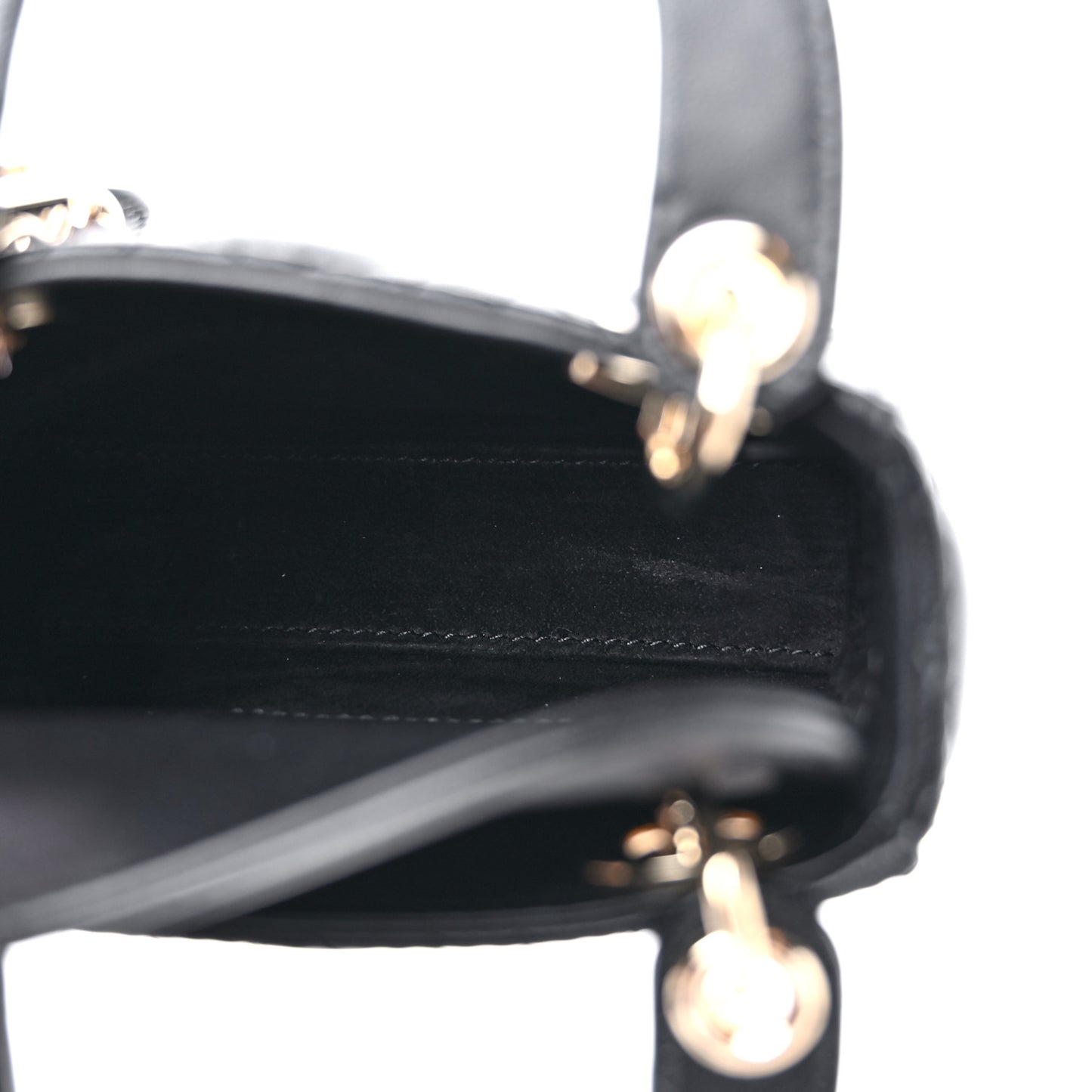 Lambskin Cannage Micro Lady Dior Black