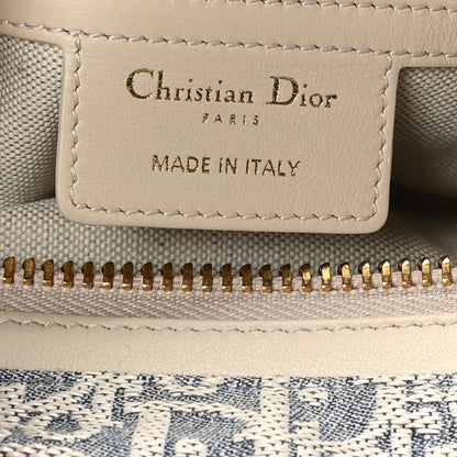 Christian Dior Oblique Raffia Effect Small D-Journey Bag Blue Light Biscuit 6 of 10