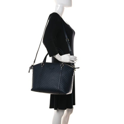 Gucci Soft Microguccissima Dome Satchel Navy 3 of 14