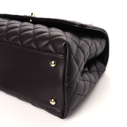 Chanel Caviar Quilted Small Coco Handle Flap Dark Brown 9 of 9
