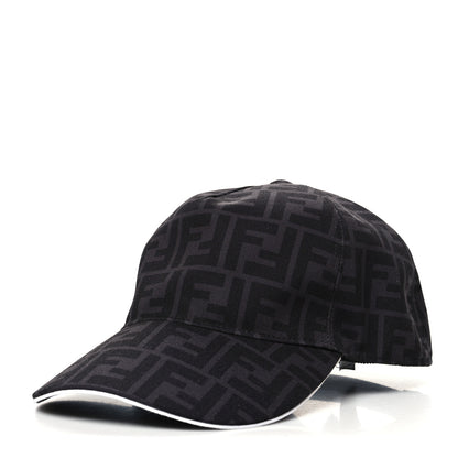 Fendi Canvas FF Reloaded Baseball Hat Black White 1 of 8