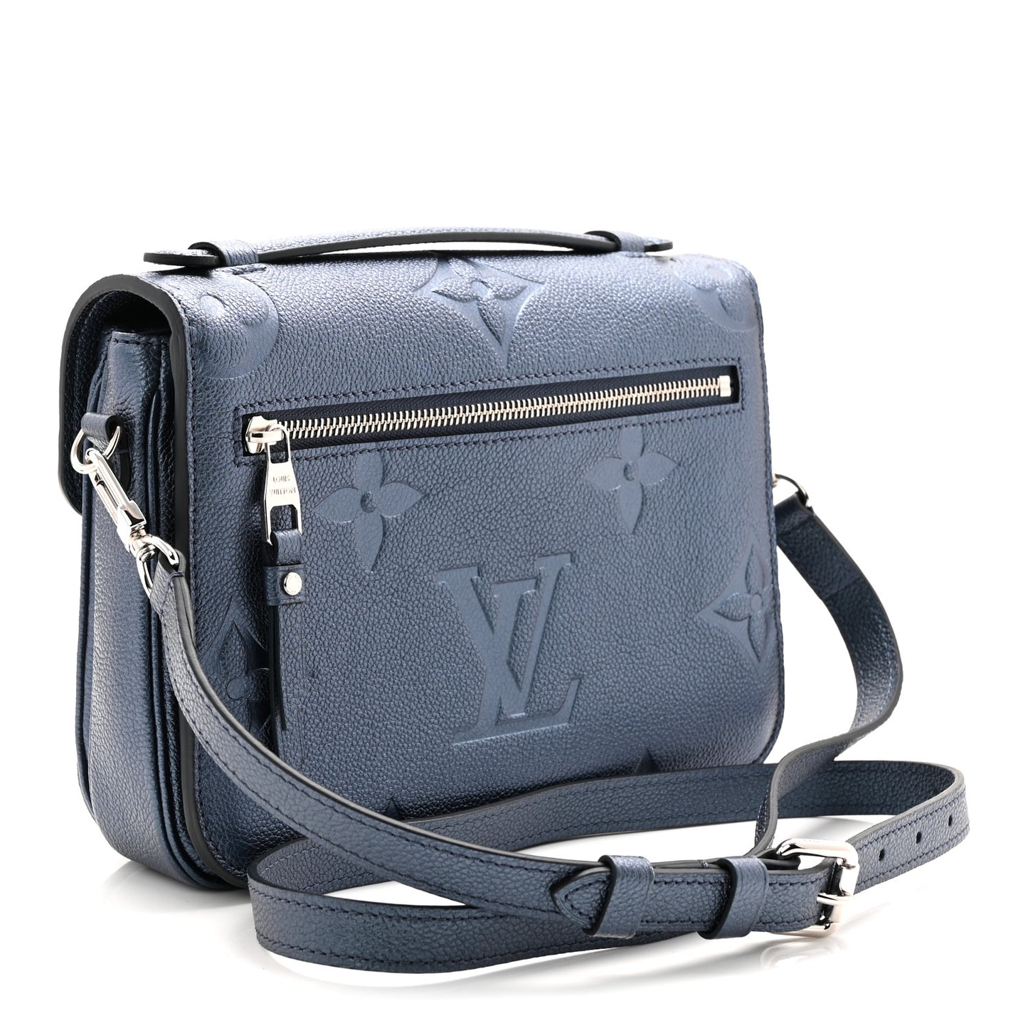 Metallic Empreinte Monogram Giant Pochette Metis Navy Nacre