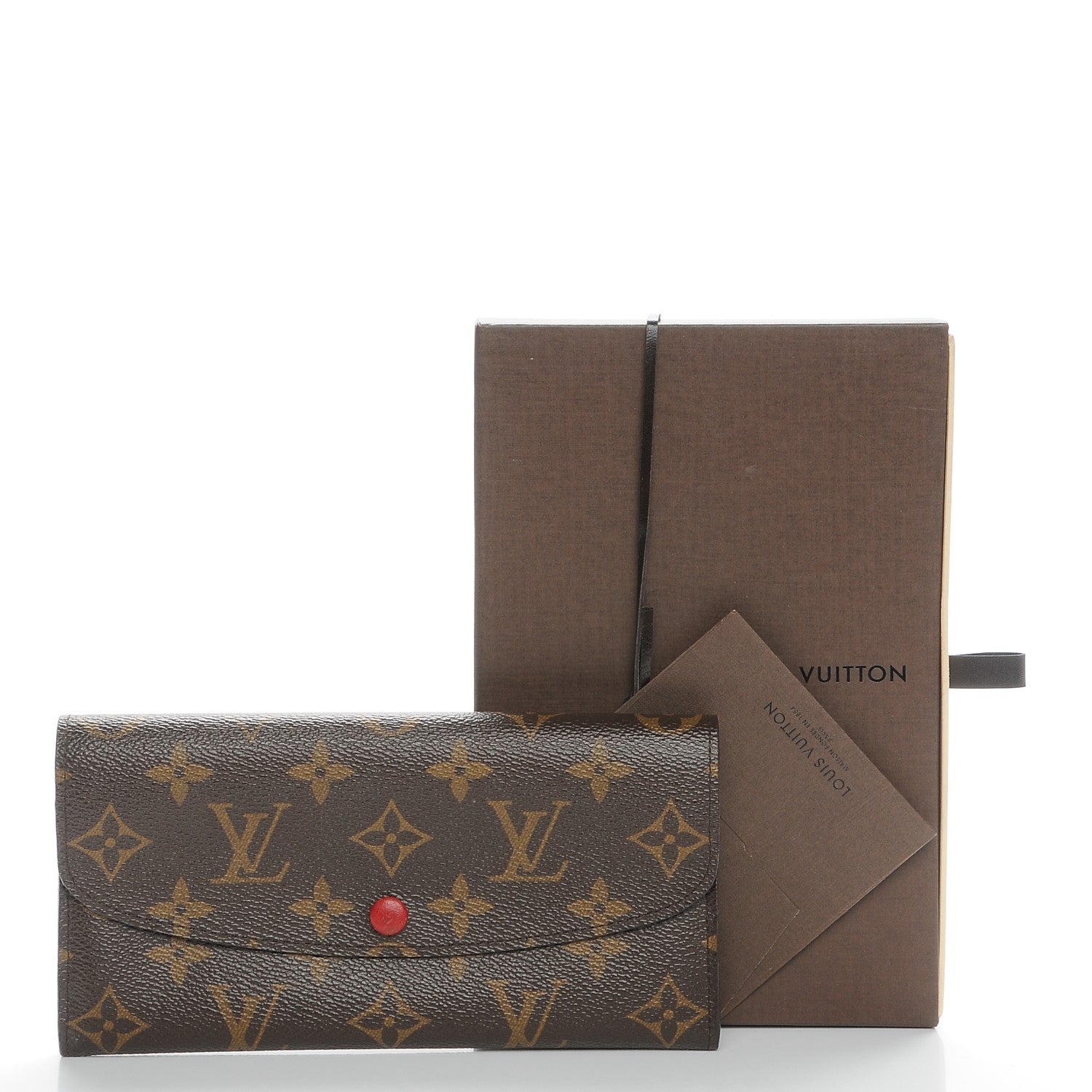 Louis Vuitton Monogram Emilie Wallet Red 9 of 9