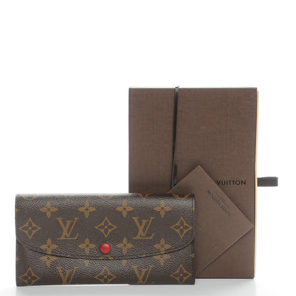 Louis Vuitton Monogram Emilie Wallet Red 9 of 9