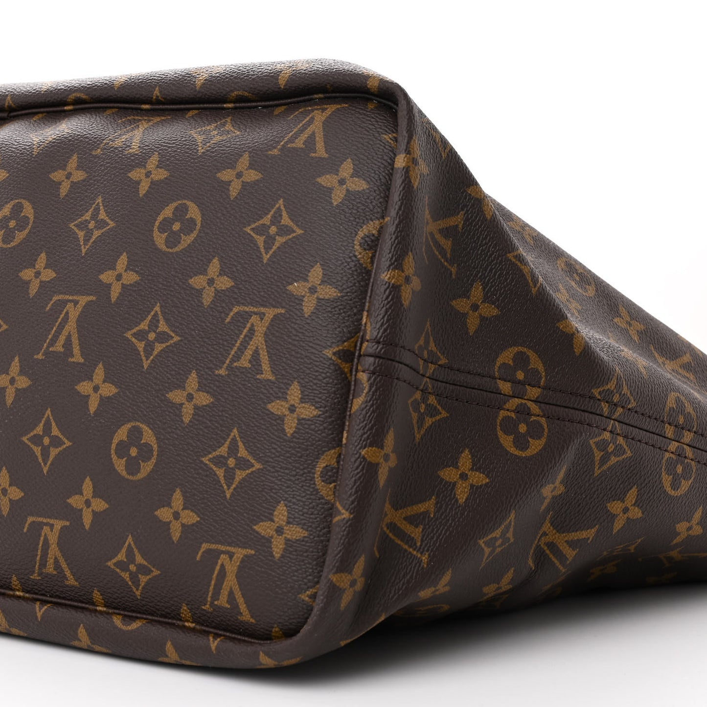 Monogram Stamped Inside Out Neverfull Bandouliere GM Beige