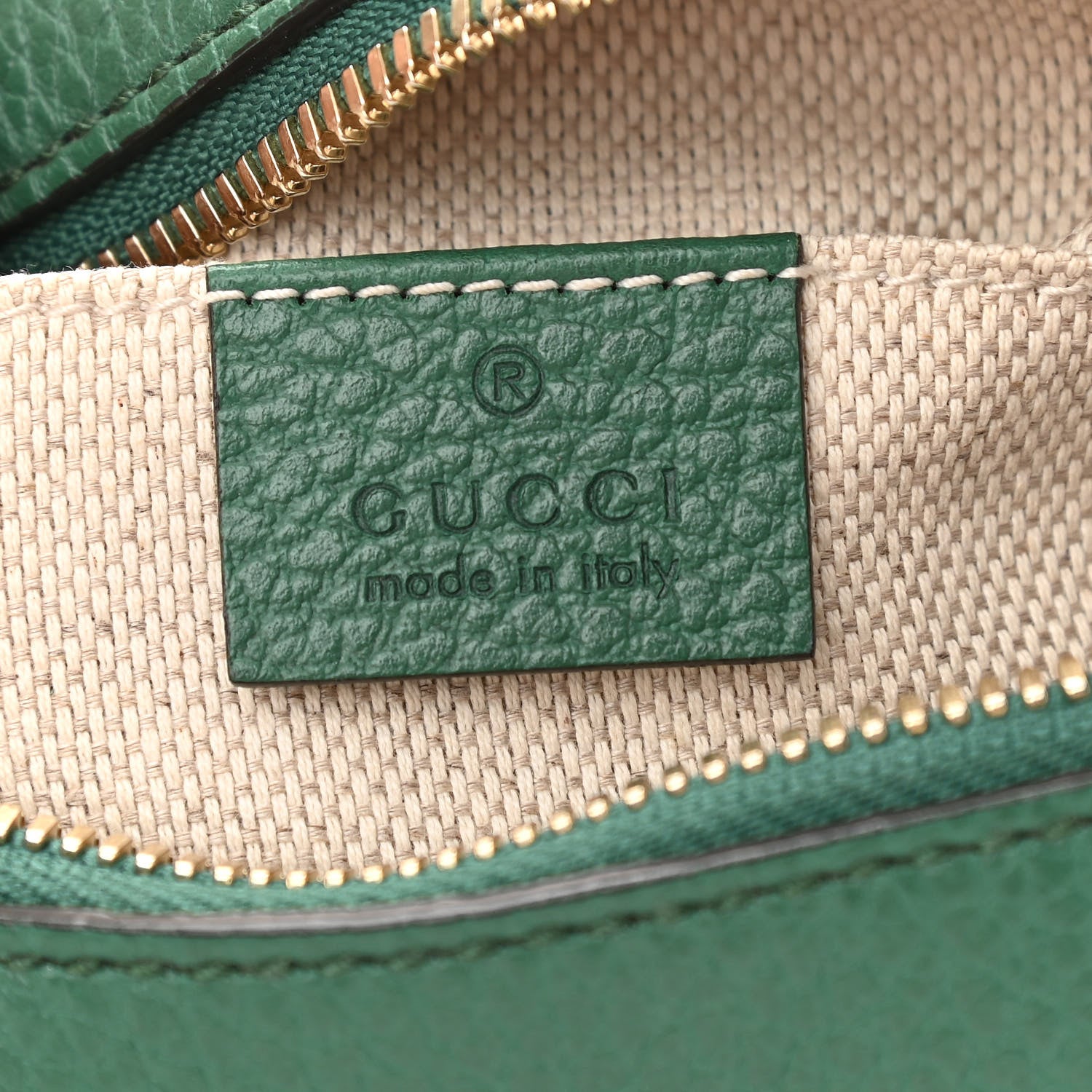 Gucci Pebbled Calfskin Small Soho Disco Bag Emerald Green 6 of 10