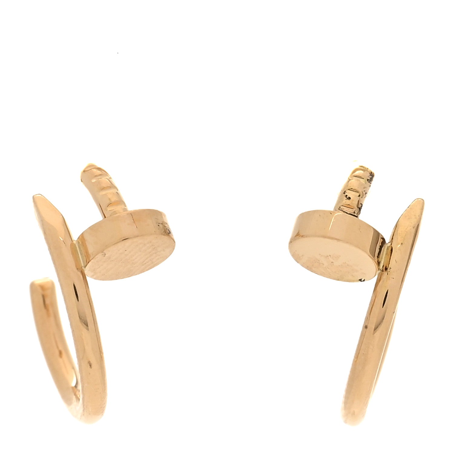 Cartier 18K Yellow Gold Juste Un Clou Hoop Earrings 1 of 5