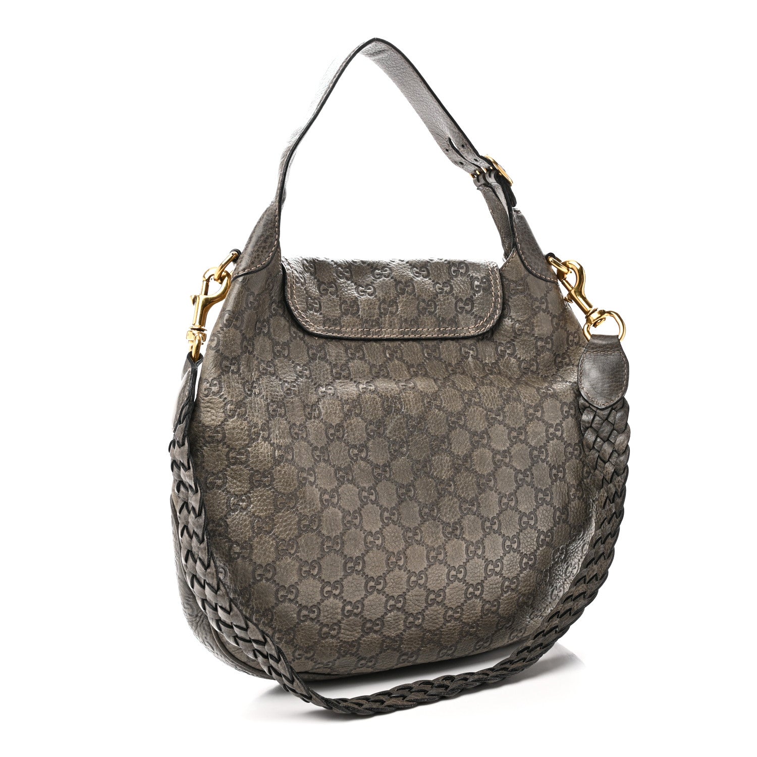 Gucci Guccissima Large New Pelham Satchel Grey 3 of 10