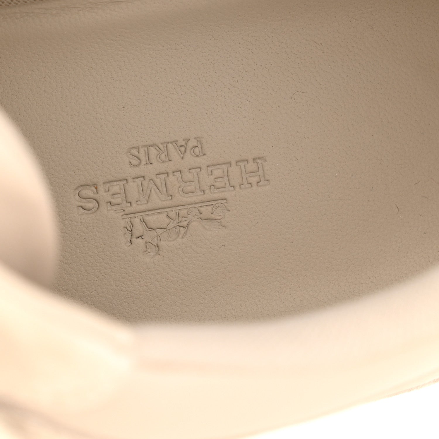 Hermes Calfskin Suede Goatskin Loop Sneakers 37 Beige Galet 8 of 10