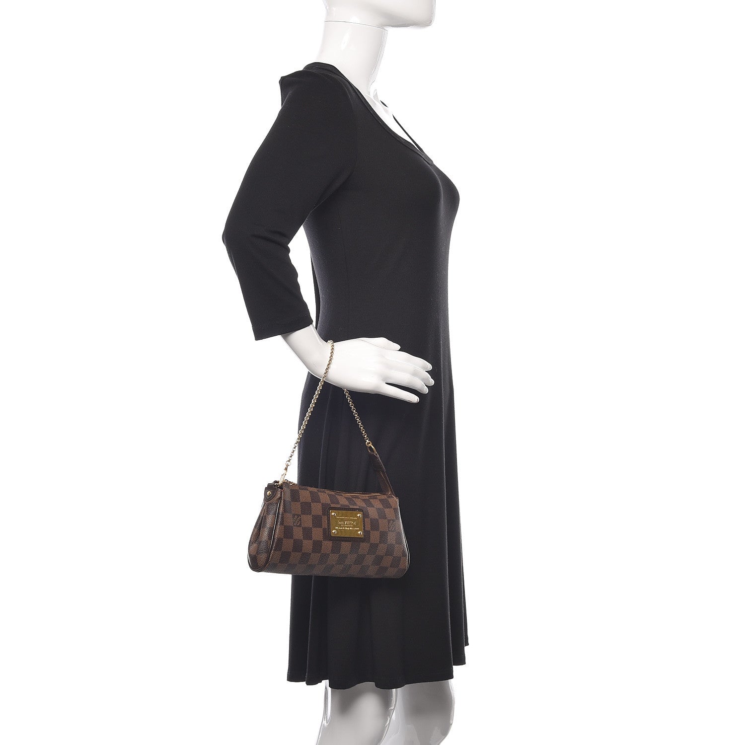 Louis Vuitton Damier Ebene Eva Clutch 3 of 15