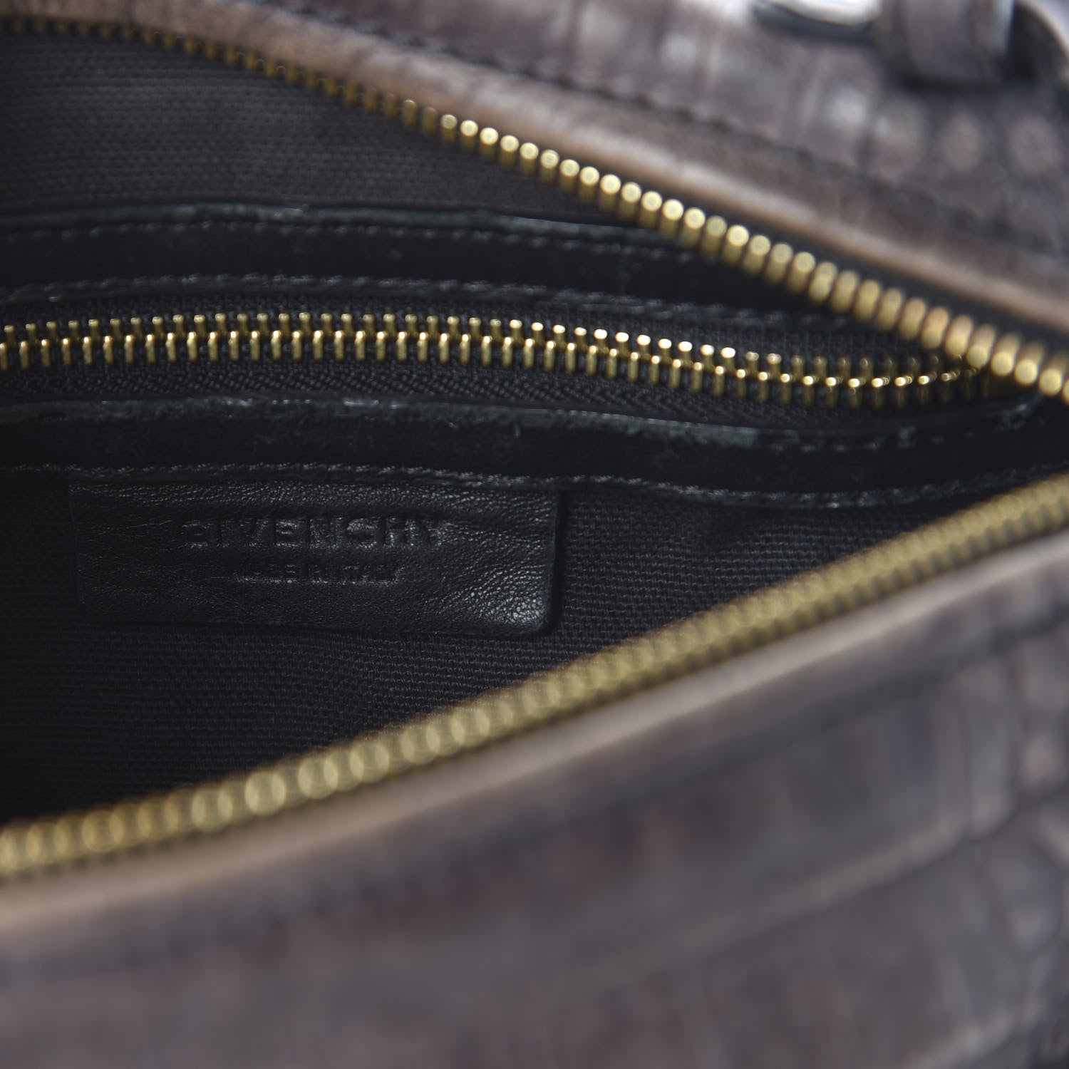 Givenchy Calfskin Crocodile Embossed Mini Pandora Grey 8 of 13