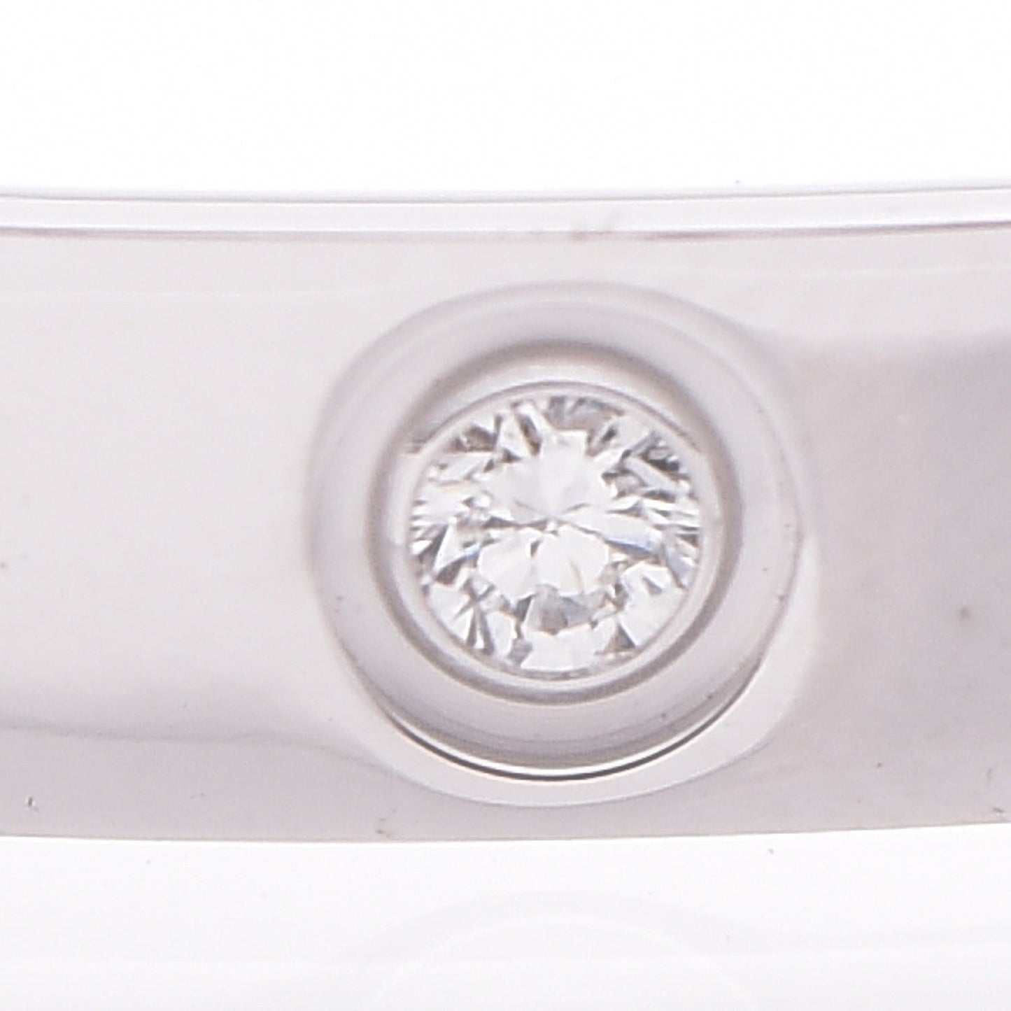 18K White Gold 4 Diamond LOVE Bracelet 17
