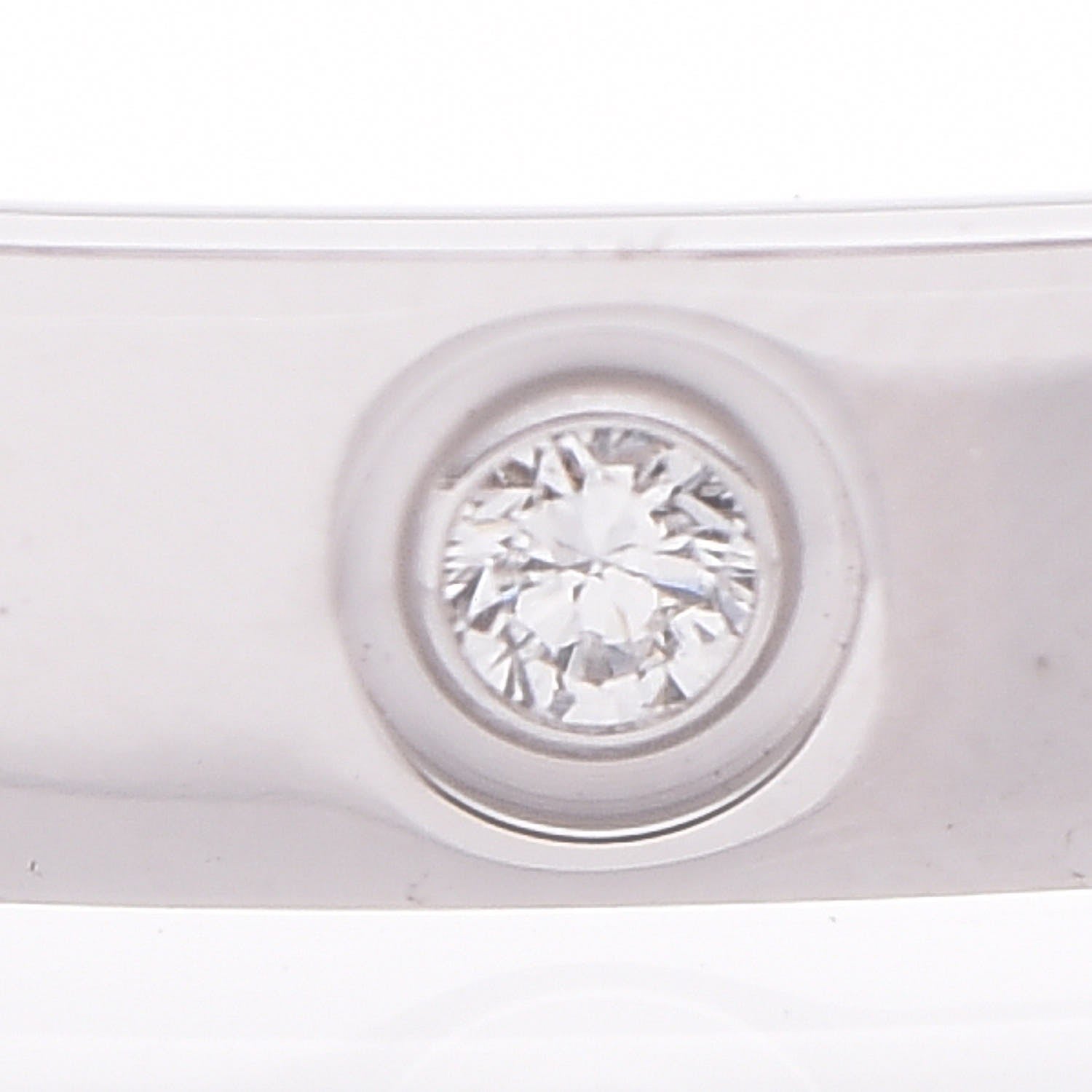 Cartier 18K White Gold 4 Diamond LOVE Bracelet 17 5 of 9