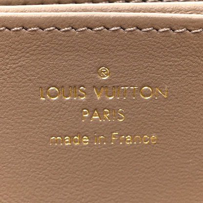 Louis Vuitton Lambskin Embossed Monogram Coussin Zippy Wallet Taupe 8 of 8