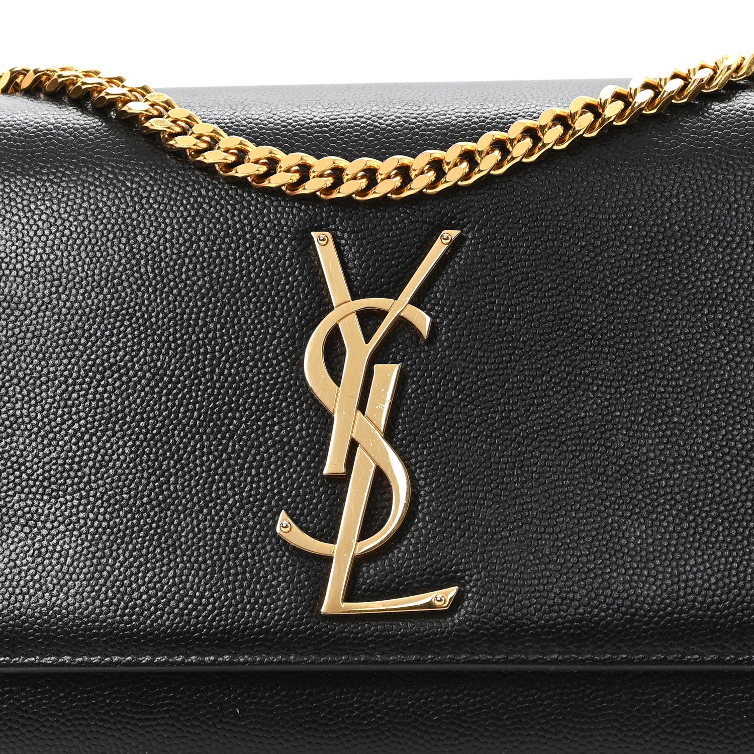 Saint Laurent Grain De Poudre Small Monogram Kate Satchel Black 8 of 11