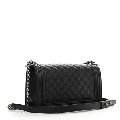Chanel Calfskin Quilted Medium Boy Flap Black 3 of 10