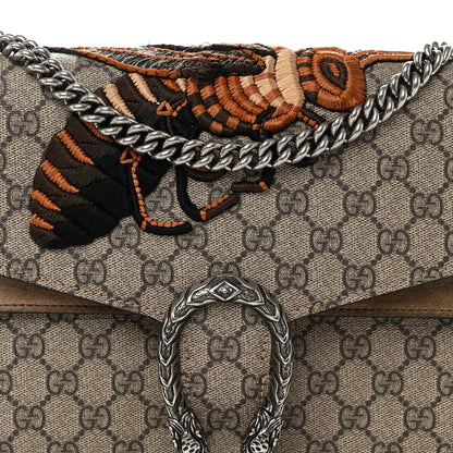 Gucci GG Supreme Monogram Bee Embroidered Medium Dionysus Shoulder Bag Taupe 8 of 13