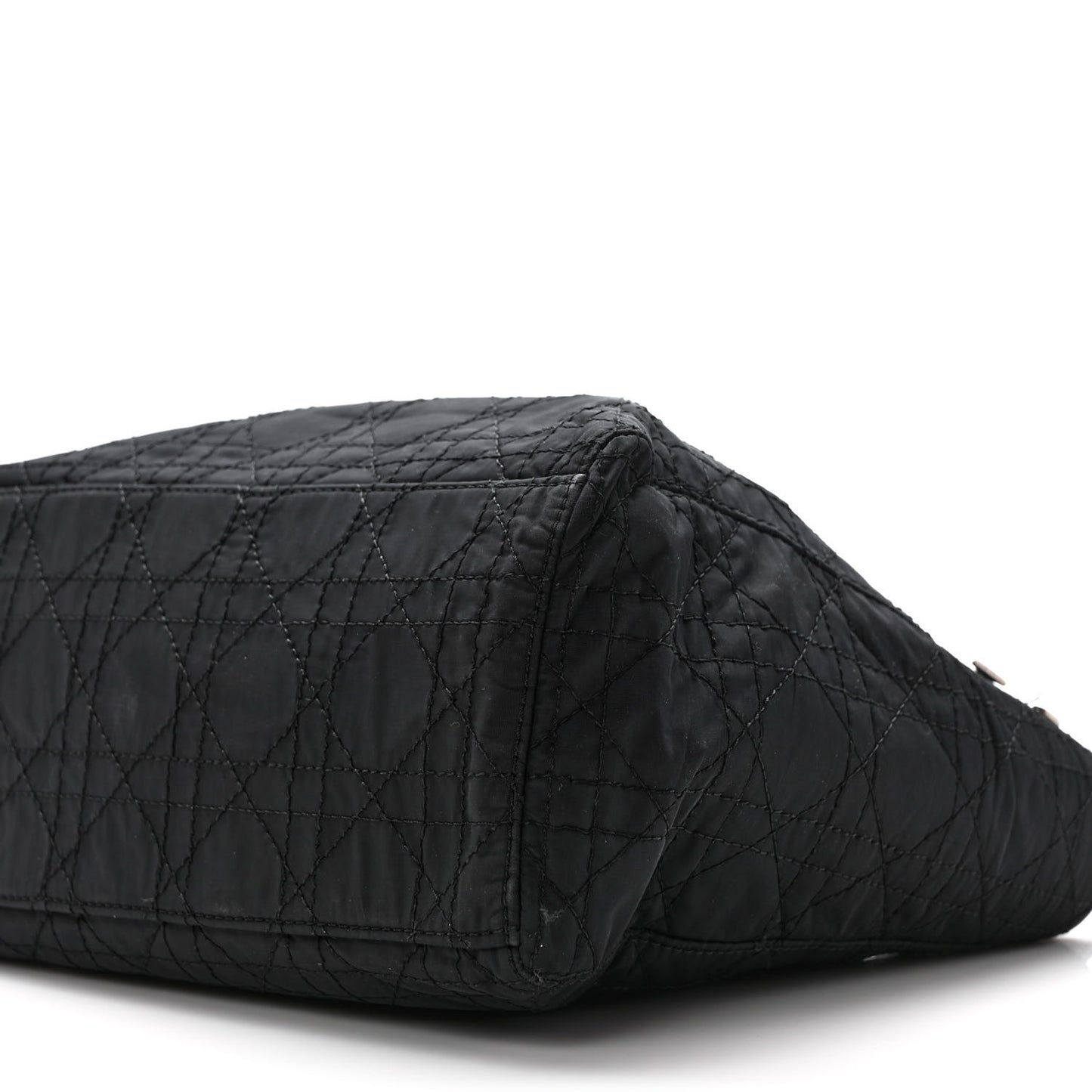 Nylon Cannage Medium Lady Dior Black