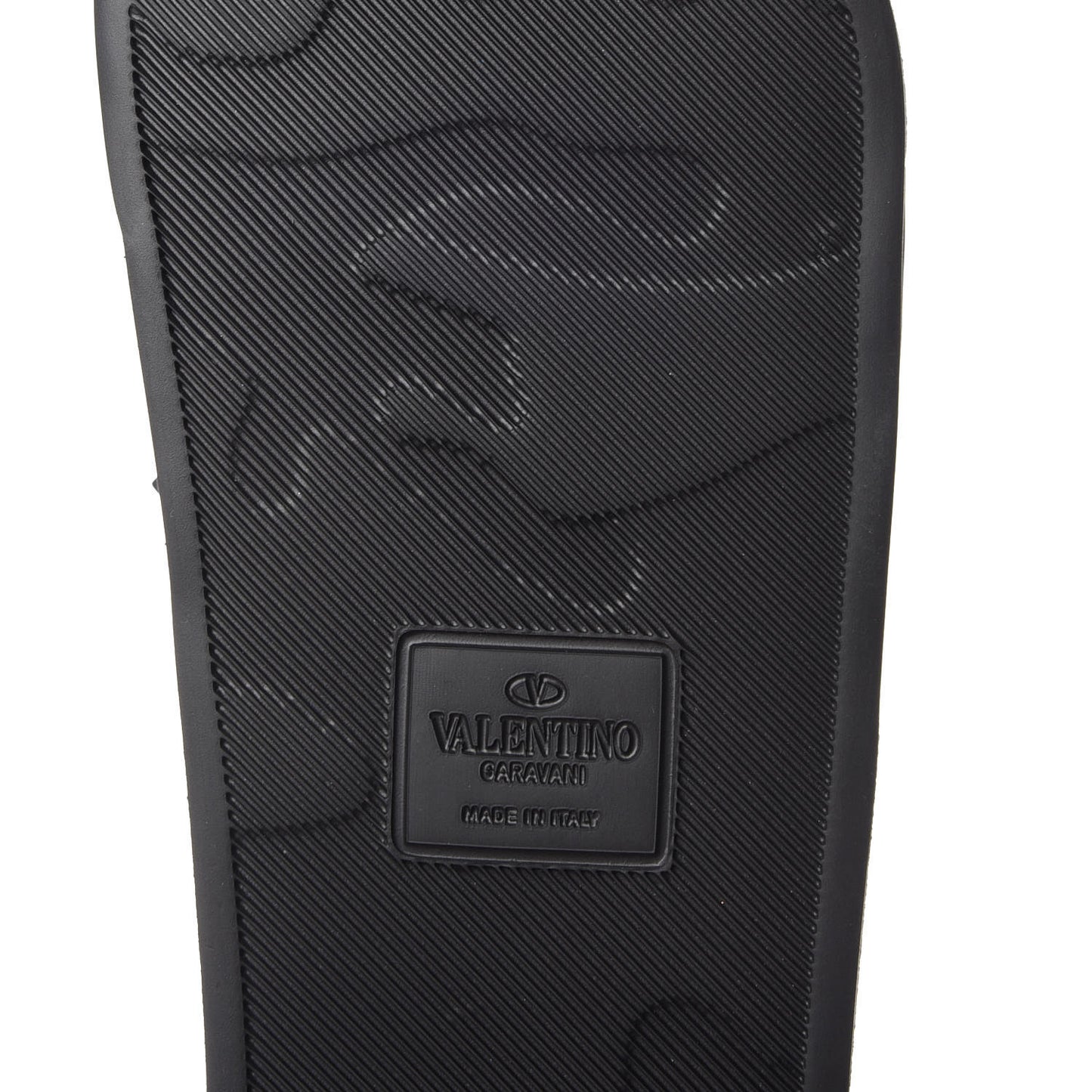 Rubber Rockstud Slide Sandals 40 Black