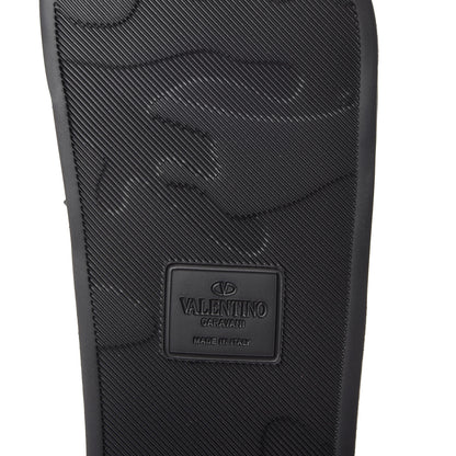 Valentino Garavani Rubber Rockstud Slide Sandals 40 Black 6 of 7