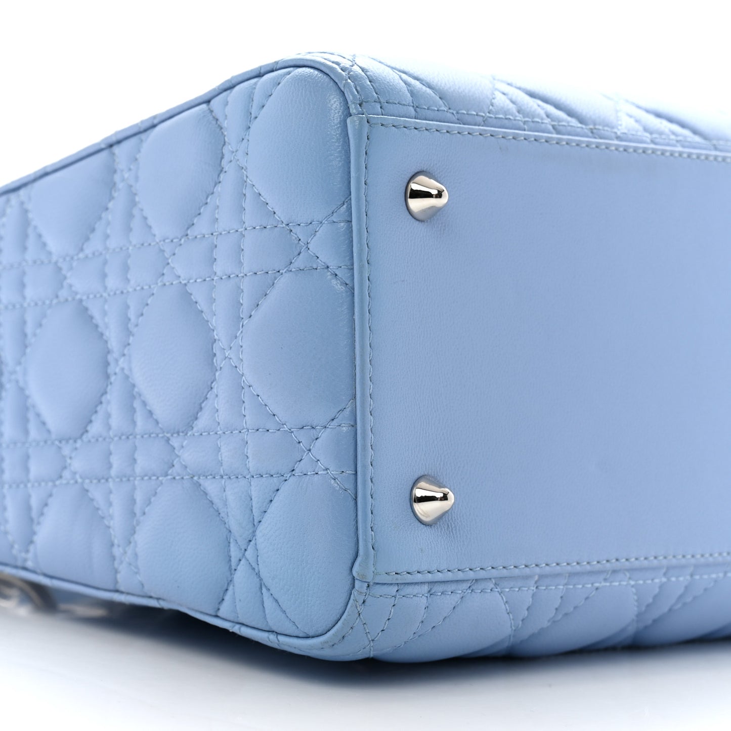 Lambskin Cannage Medium Lady Dior Light Blue