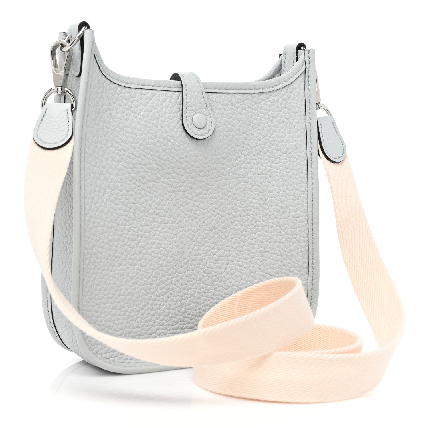 Hermes Taurillon Clemence Amazone Evelyne TPM Bleu Pale Nata 2 of 6