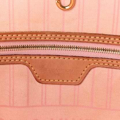Louis Vuitton Damier Azur Neo Neverfull MM Rose Ballerine 7 of 15