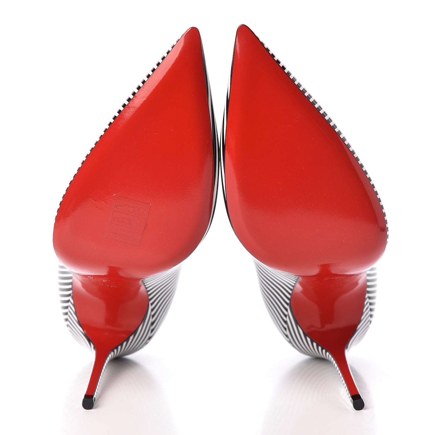 Patent Stripes Decollete 554 100 Pumps 40.5 Black White