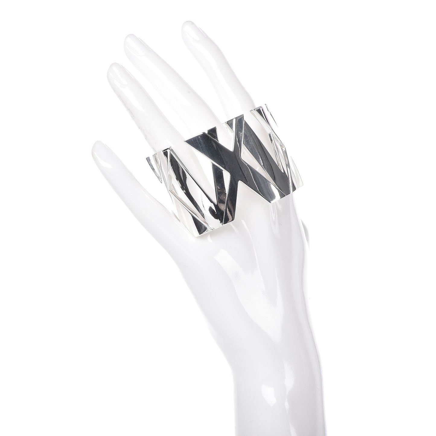 Sterling Silver Wide Atlas Cuff Bracelet