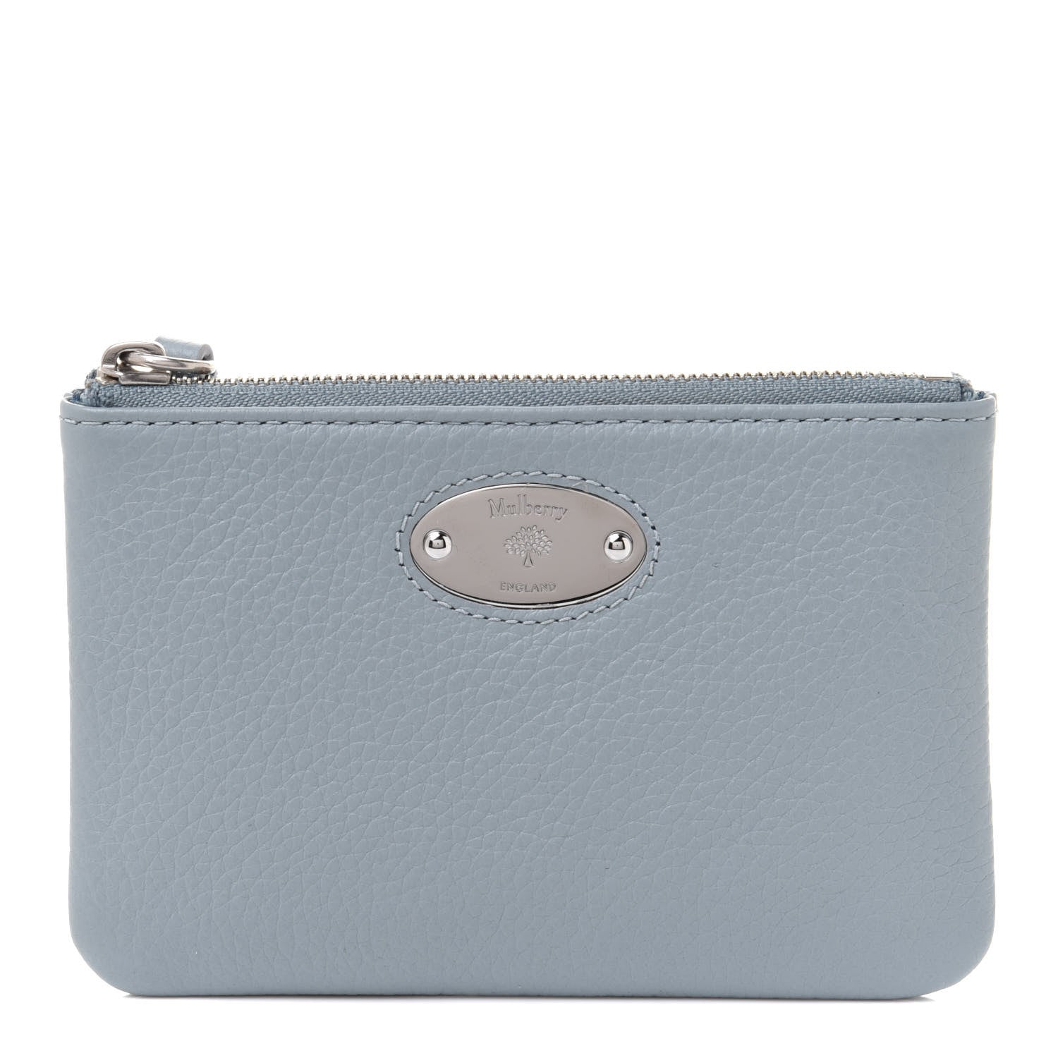 Mulberry Small Classic Grain Zip Coin Purse Cloud 1 of 8