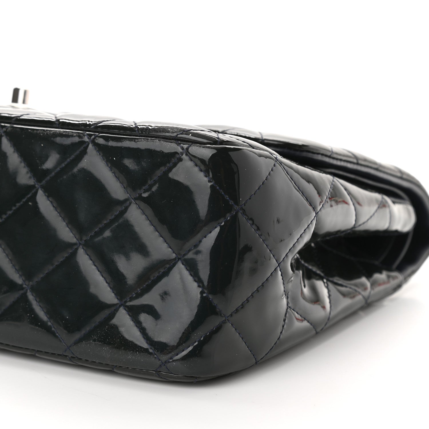 Chanel Patent Quilted Jumbo Double Flap Black 6 of 11