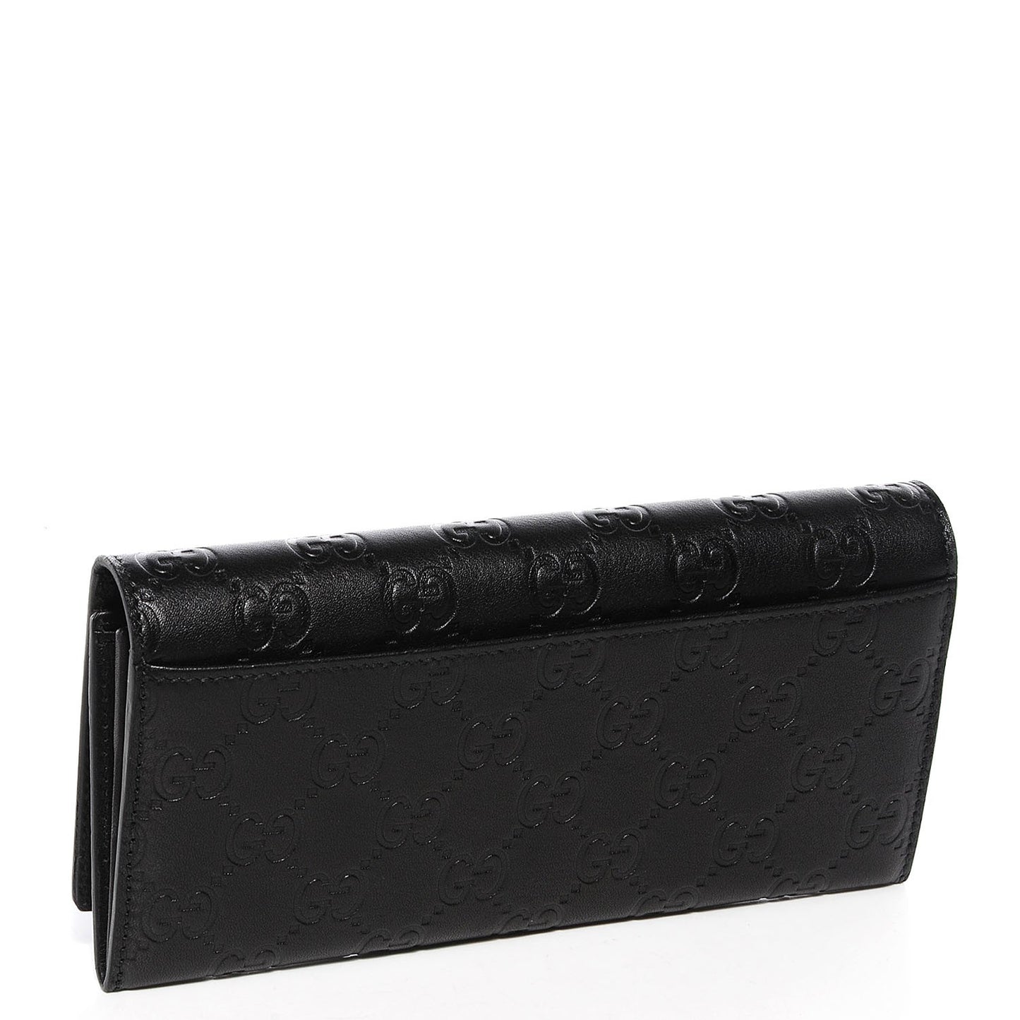 Guccissima Avel Continental Flap Wallet Black