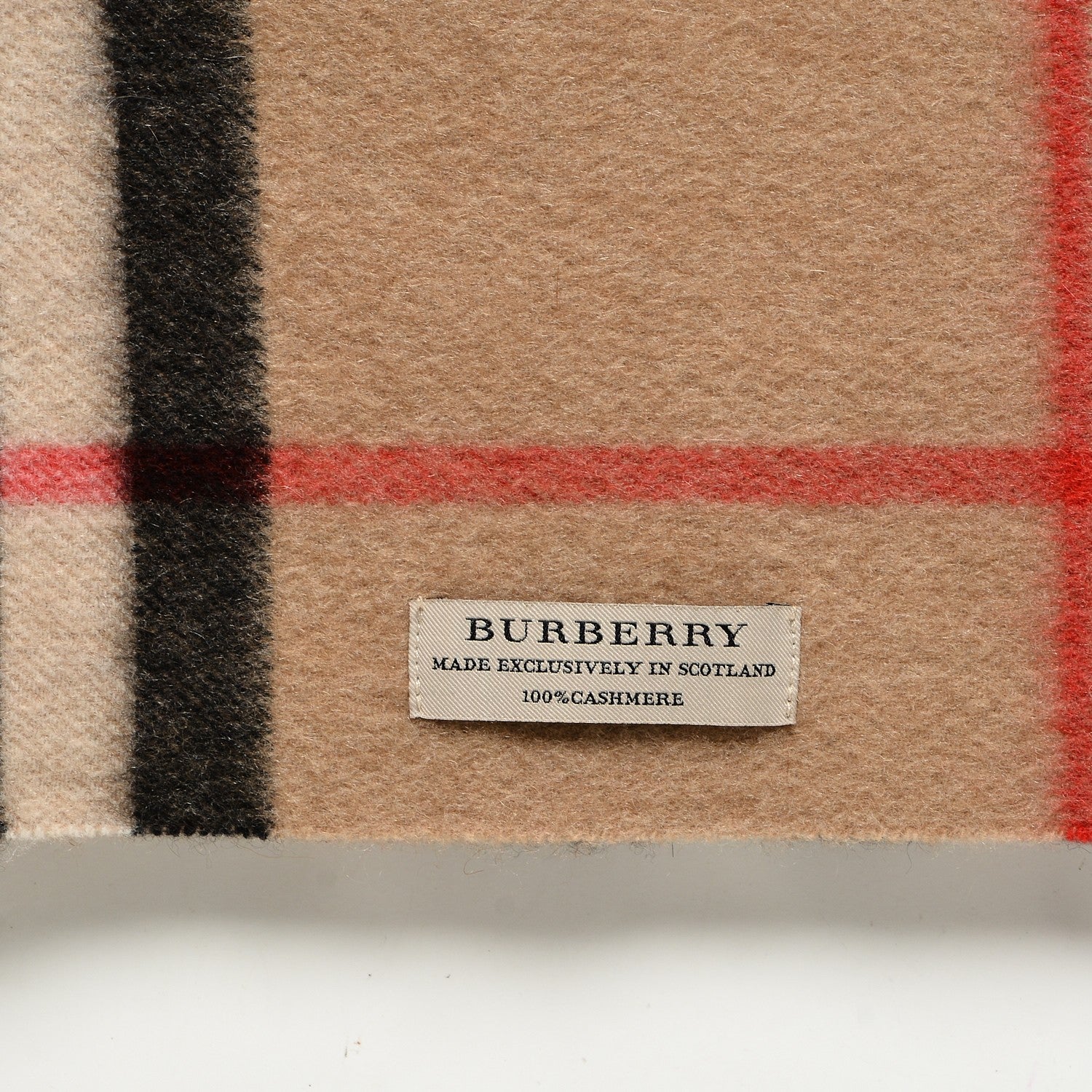 Burberry Cashmere Check Snood Scarf Camel 4 of 6