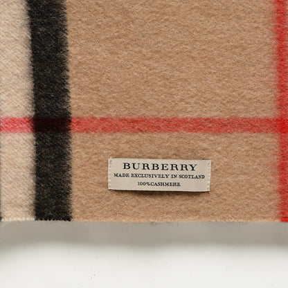 Burberry Cashmere Check Snood Scarf Camel 4 of 6