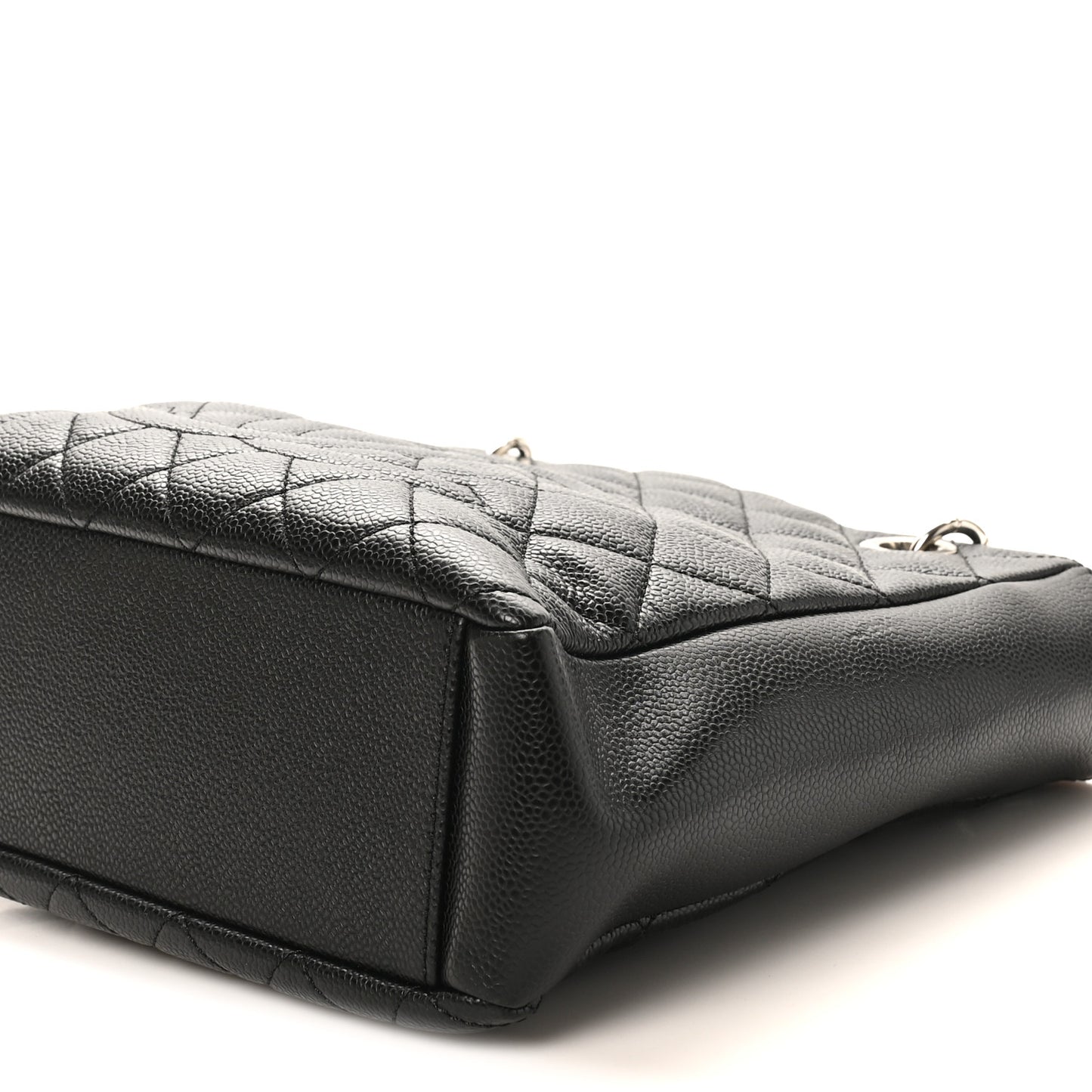 Caviar Quilted Petit Shopping Tote PST Black
