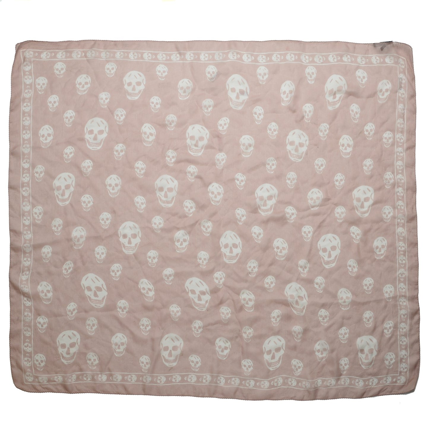 Silk Chiffon Skull Scarf Pink