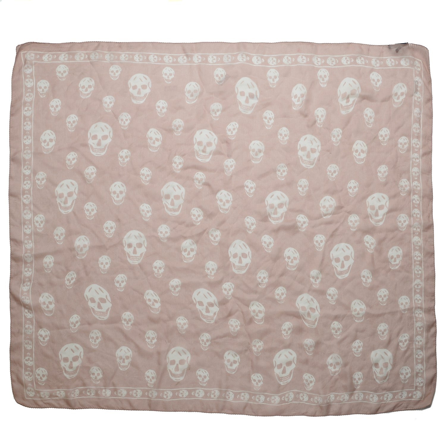 Alexander McQueen Silk Chiffon Skull Scarf Pink 2 of 6
