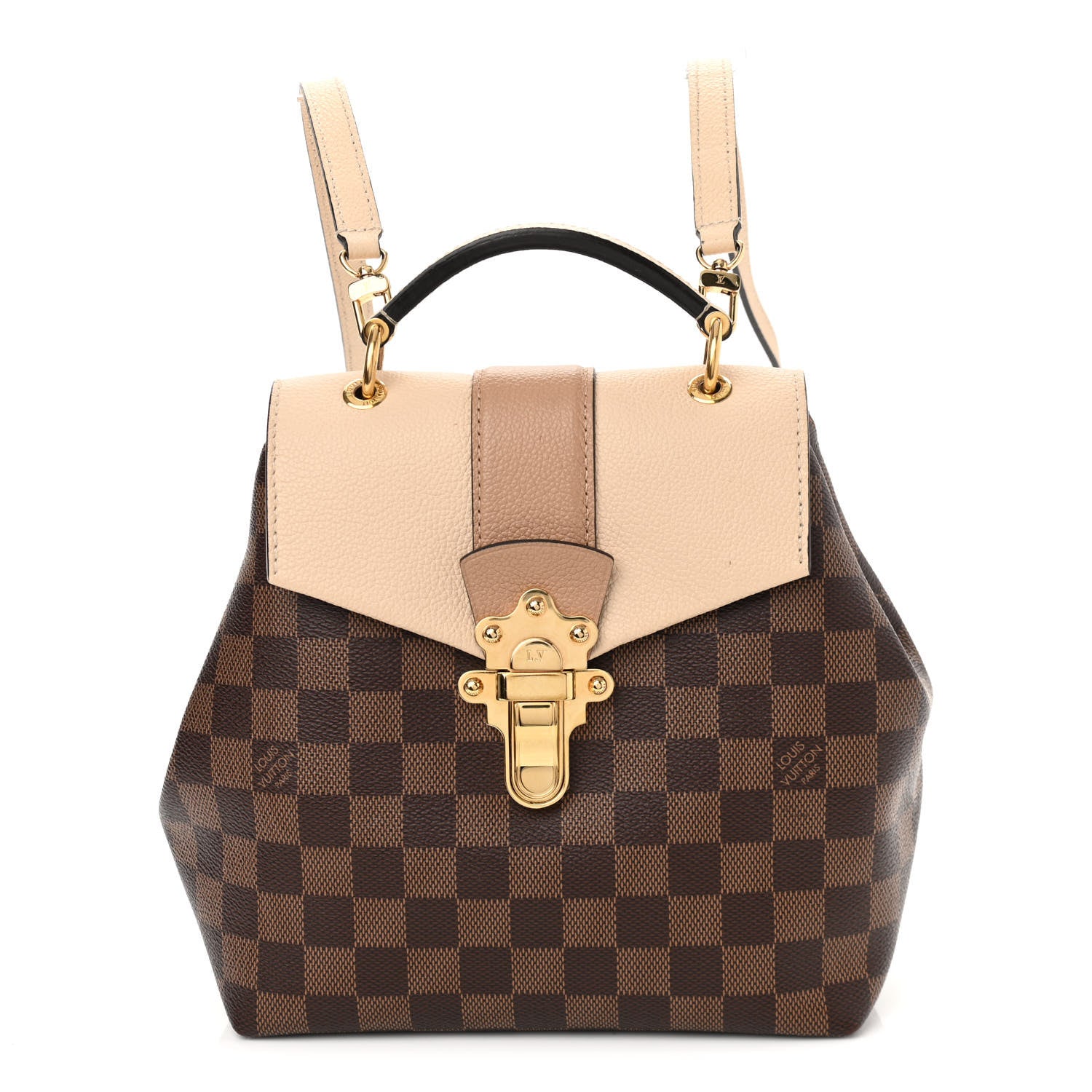 Louis Vuitton Damier Ebene Clapton Backpack Creme 1 of 10