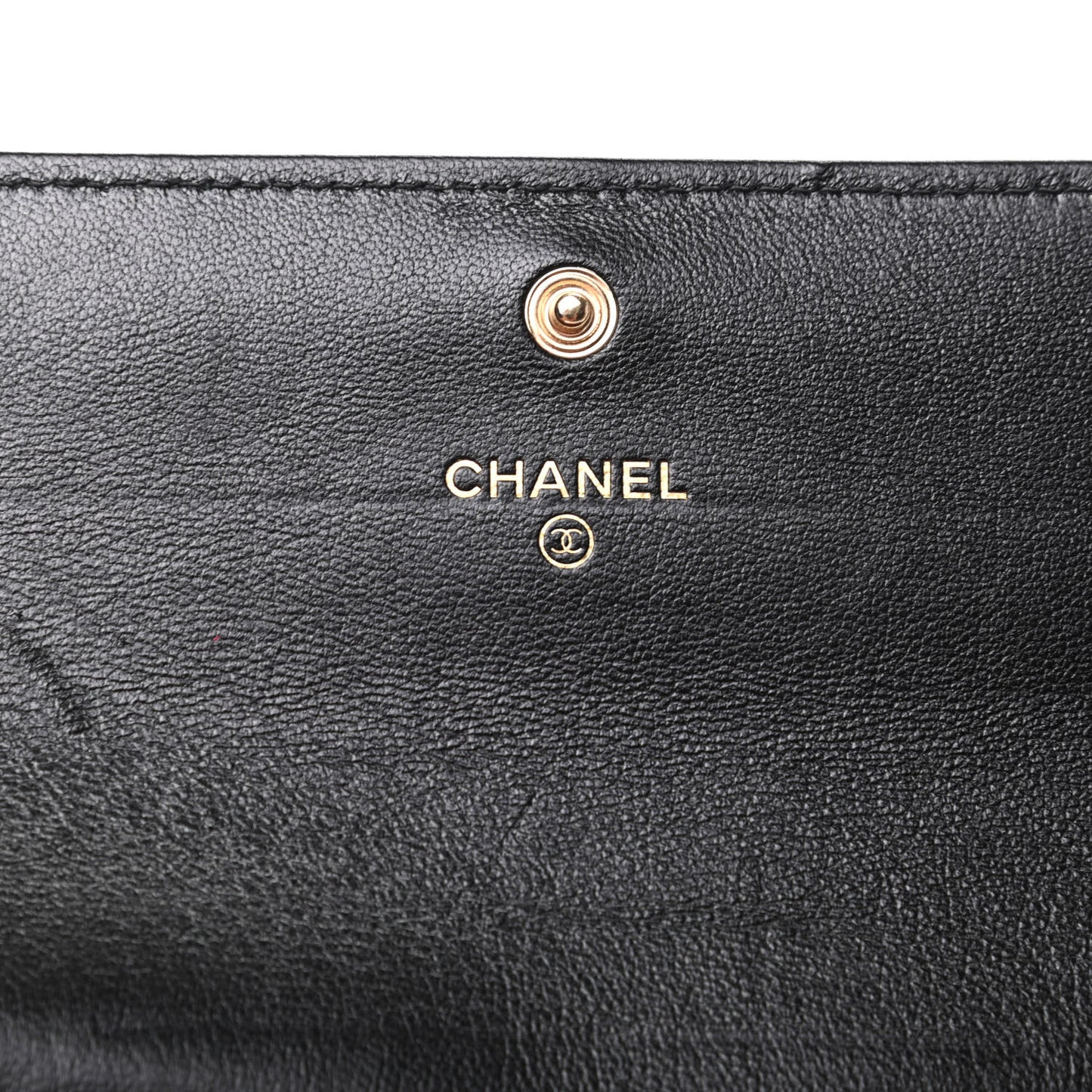 Lambskin Quilted Chanel 19 Flap Wallet Black