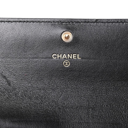 Chanel Lambskin Quilted Chanel 19 Flap Wallet Black 6 of 8
