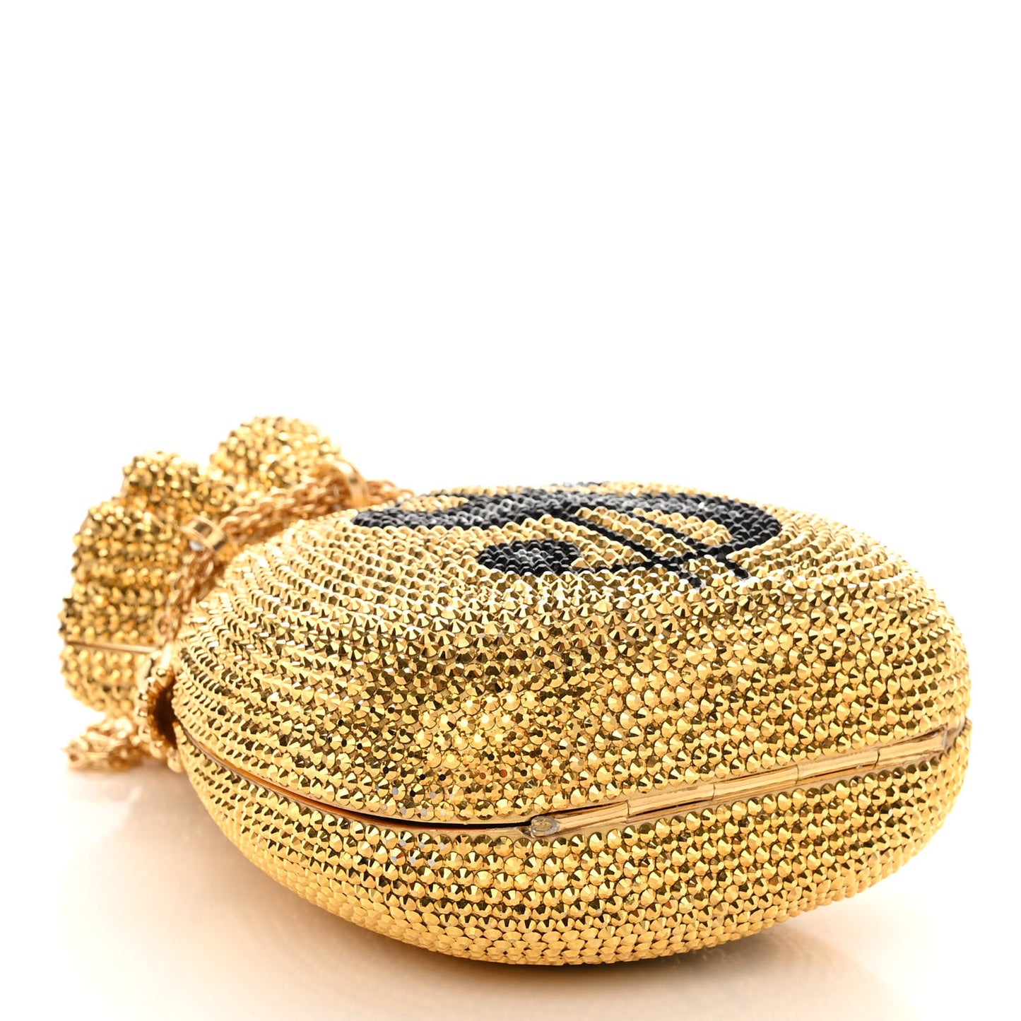 Crystal Money Bags Minaudiere Clutch Gold
