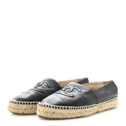 Chanel Lambskin CC Espadrilles 39 Black 4 of 11