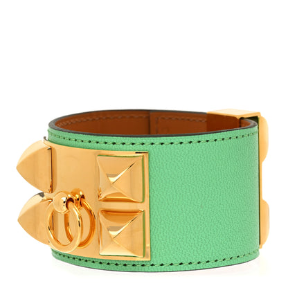 Hermes Chevre Chamkila Collier de Chien CDC Bracelet T2 Vert Comics 1 of 6