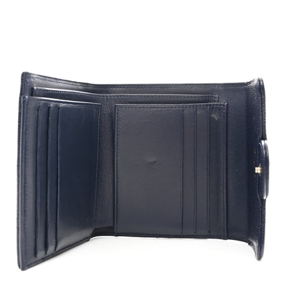 Chanel Caviar Quilted Compact Flap Wallet Navy 5 of 8