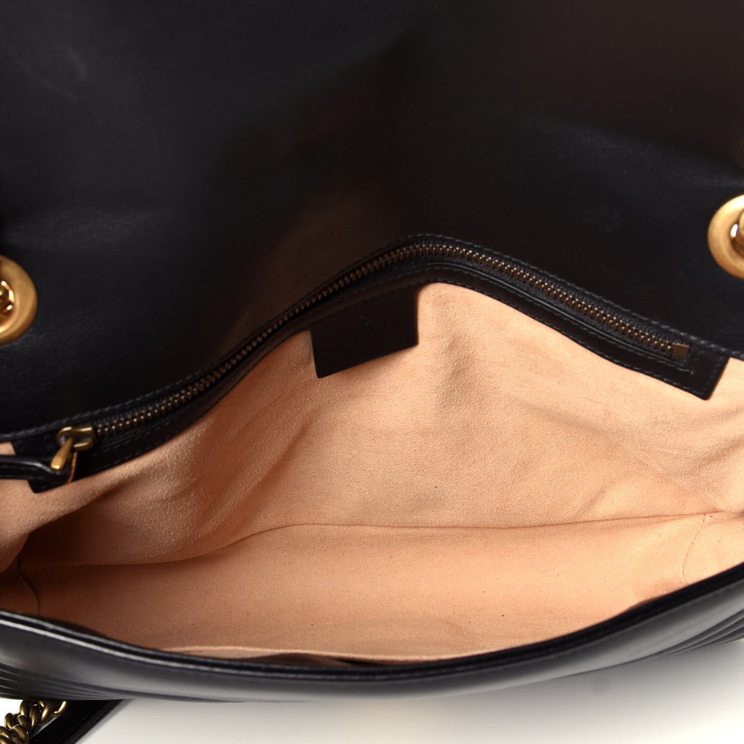 Calfskin Matelasse Medium GG Marmont Shoulder Bag Black