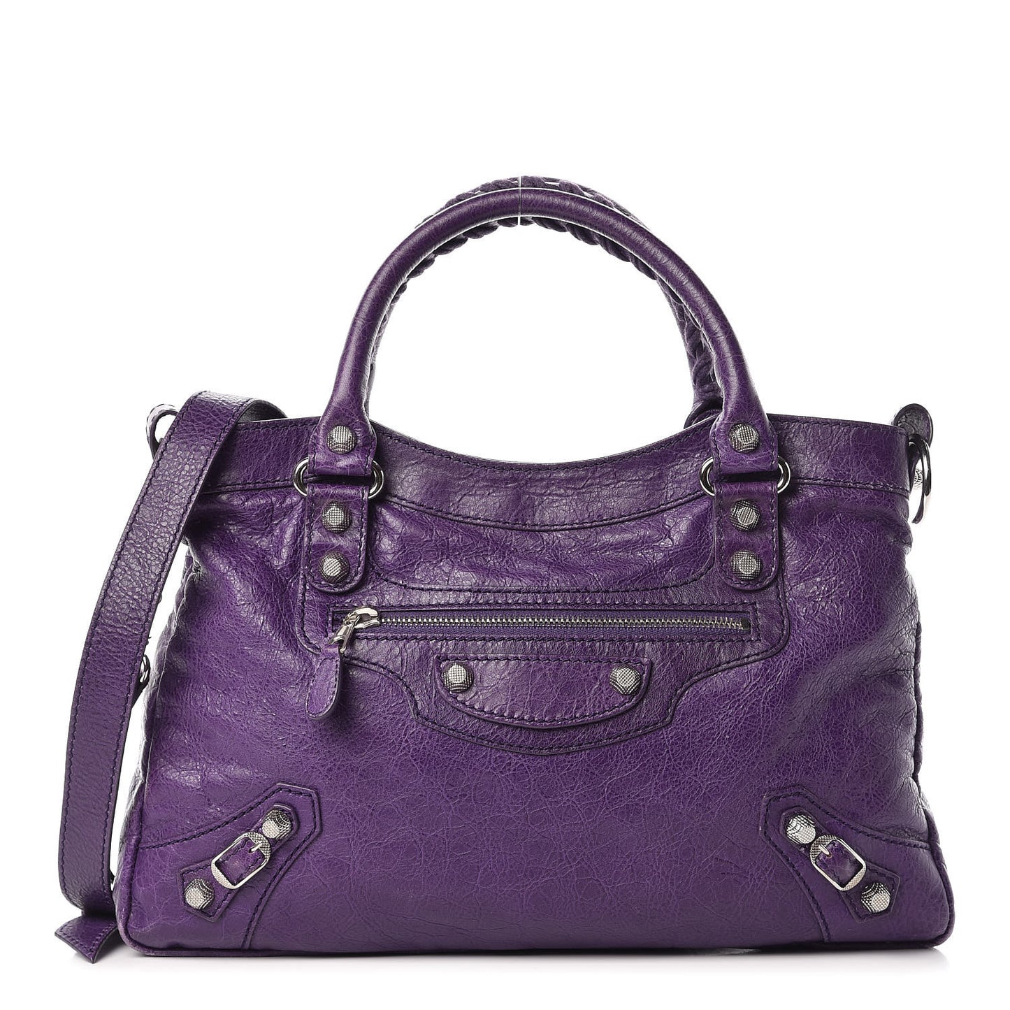 Agneau Giant 12 Silver Hardware Town Dark Violet