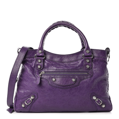 Balenciaga Agneau Giant 12 Silver Hardware Town Dark Violet 1 of 15