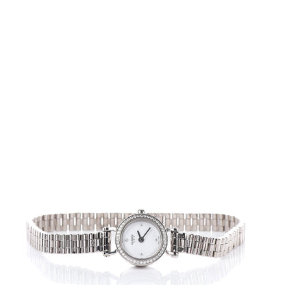 Hermes 18K White Gold Diamond 16mm Faubourg Quartz Watch 3 of 7